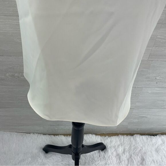 Amanda Uprichard Morris Flutter Striped  Sleeve Keyhole Top - Picture 8 of 8